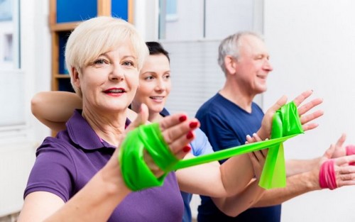 træning med modstandsbånd