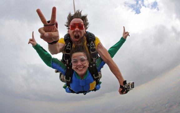 Skydiving: Par der skydiver.