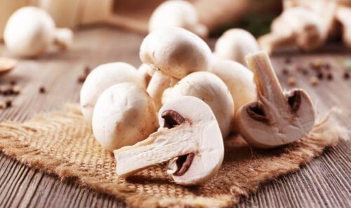 rå champignon