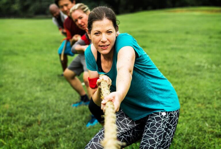 styrke er essentielt i tovtrækning