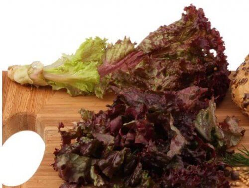 salat på skærebræt