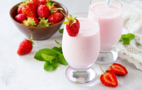 smoothie med jordbær